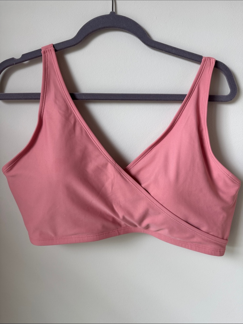 Kindred Bravely Mauve Pink Wrap-Front Bikini Top